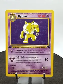 Pokemon Hypno 1st Edition 23/62 Fossil Non-Holo 1st Edition Card LP / NM - Image 1