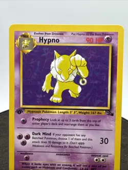 Pokemon Hypno 1st Edition 23/62 Fossil Non-Holo 1st Edition Card LP / NM - Image 2