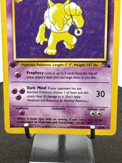 Pokemon Hypno 1st Edition 23/62 Fossil Non-Holo 1st Edition Card LP / NM - Image 3