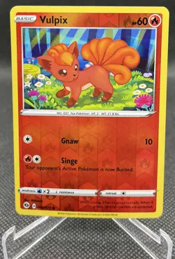 POKEMON TCG CARD Vulpix 006/073 Champions Path 2020 REVERSE HOLO FOIL - NM/MT - Image 1
