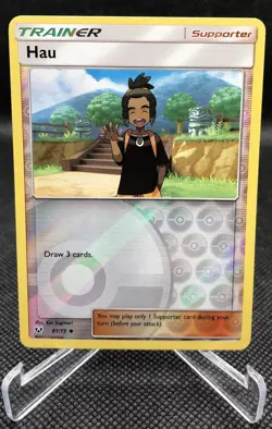 Pokemon TRAINER HAU 61/73 UNCOMMON REVERSE HOLOFOIL NM CARD SHINING LEGENDS - Image 1
