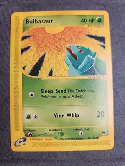 Pokemon TCG Bulbasaur Expedition Base Set Card 95/165 Regular Common LP - Image 1