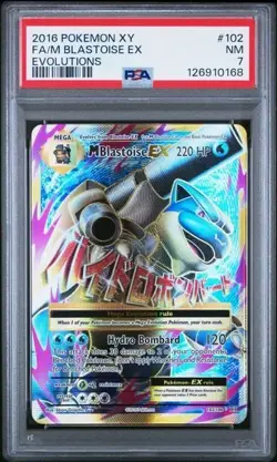 M Blastoise EX #102 PSA 7 • 2016 Pokemon XY Evolutions FULL ART - Image 1