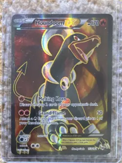 Pokemon TCG Houndoom EX 153/162 Breakthrough Ultra Rare Full Art Holo - Image 1