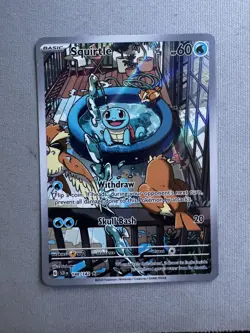 Squirtle Illustration Rare Pokemon SV07: Stellar Crown 148/142 English NM - Image 1