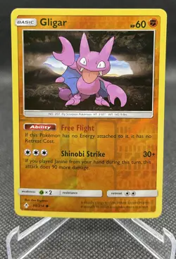 Gligar 98/214 Sun & Moon: Unbroken Bonds Reverse Holo Mint/NM Pokemon - Image 1