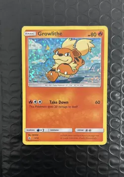 Growlithe 1/12 Holo Rare 2018 McDonalds Promo Pokemon TCG - Image 1