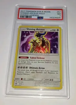 SHINING ARCEUS - 57/73 Shining Legends Sun & Moon Holo Pokemon 2017- PSA 7 NM 🌟 - Image 1