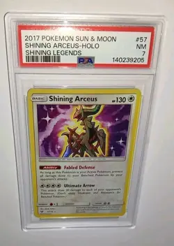 SHINING ARCEUS - 57/73 Shining Legends Sun & Moon Holo Pokemon 2017- PSA 7 NM 🌟 - Image 4