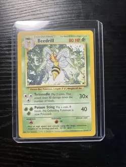 1999 Pokemon TCG Base Set Beedrill #17/102 Rare Unlimited 4th Print NM - Image 1