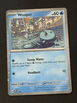 Wooper Cosmos Holo Black Star Promo - SVP155 Pokemon Card NM #435 - Image 1