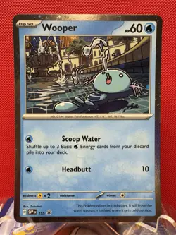 Wooper Cosmos Holo Black Star Promo - SVP155 Pokemon Card NM #434 - Image 1