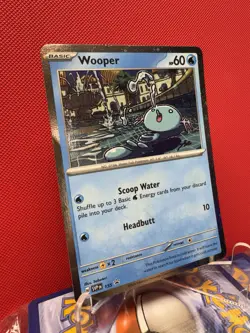 Wooper Cosmos Holo Black Star Promo - SVP155 Pokemon Card NM #437 - Image 2