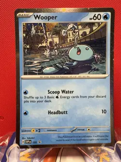 Wooper Cosmos Holo Black Star Promo - SVP155 Pokemon Card NM #432 - Image 1