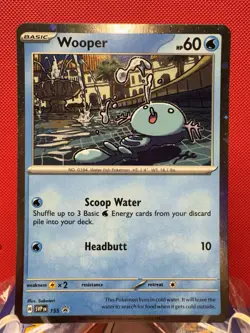 Wooper Cosmos Holo Black Star Promo - SVP155 Pokemon Card NM #439 - Image 1