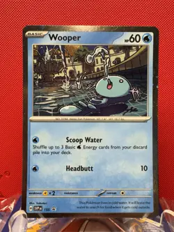 Wooper Cosmos Holo SWIRL Black Star Promo - SVP155 Pokemon Card NM #440 - Image 1