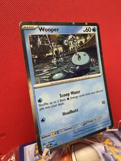 Wooper Cosmos Holo SWIRL Black Star Promo - SVP155 Pokemon Card NM #440 - Image 2