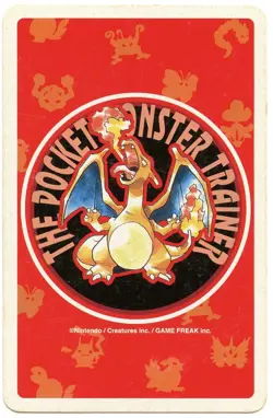 1996 Machamp 7 of Clubs Pokemon Red Charizard Playing Card Japan Original - Image 3