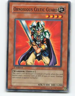 Obnoxious Celtic Guard #SD5-EN007 1st Edition Yugioh Card - Image 1