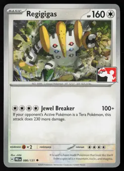 Pokemon Regigigas - 086/131 Prize Pack Series Cards Non-Holo Pack Fresh - NM - Image 1