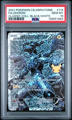 2021 POKEMON CELEBRATIONS CLASSIC COLLECTION #114 FULL ART/ZEKROM PSA 10 - Image 1