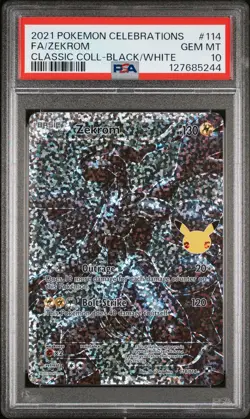 2021 POKEMON CELEBRATIONS CLASSIC COLLECTION #114 FULL ART/ZEKROM PSA 10 - Image 1