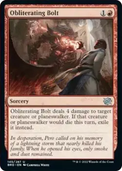 MTG Obliterating Bolt - Foil NM-Mint The Brothers' War - Image 1