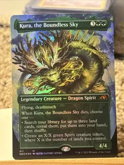 Kura, the Boundless Sky (Borderless) Kamigawa: Neon Dynasty Foil - Image 1