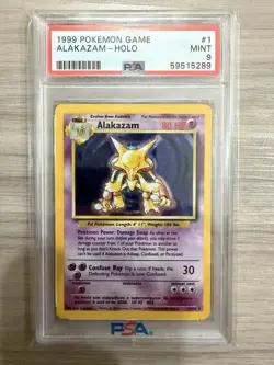 1999 Pokemon Alakazam PSA 9 Mint Holo #1 - Image 1