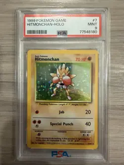 1999 Pokemon Hitmonchan PSA 9 Mint Holo #7 - Image 1