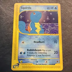 Squirtle 132/165 Expedition Base Set Pokemon TCG - LP - Image 1