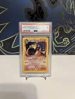2000 POKEMON TEAM ROCKET 4/82 DARK CHARIZARD HOLO PSA 1 - Image 1