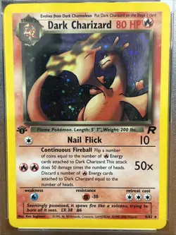 2000 Pokemon Dark Charizard 1st Edition Holo Team Rocket 4/82 PSA 6 - Image 2