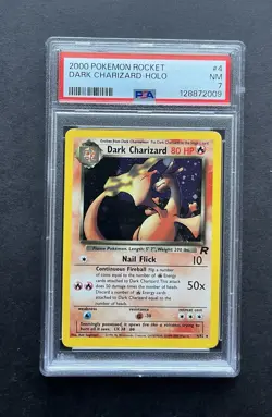 Dark Charizard 4/82 PSA 7 NM Pokemon Team Rocket Unlimited Holo Rare English - Image 1