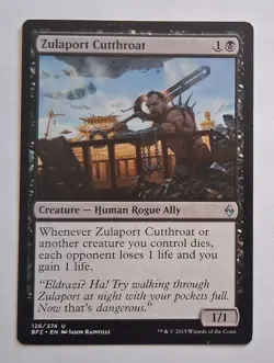 Magic MTG - Zulaport Cutthroat - Battle for Zendikar - LP - Image 1