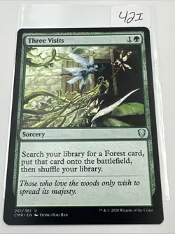 Three Visits Commander Legends #261/361 Uncommon Mint Regular MTG - Image 2