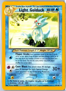 Pokemon tcg: Neo Destiny Light Golduck #047/105 Base - NM Uncommon .VO5 - Image 1
