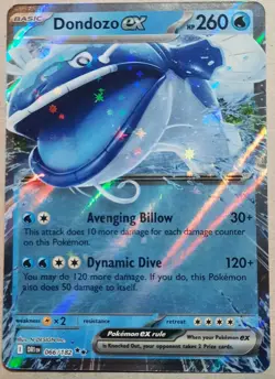 Pokemon TCG Dondozo EX Destined Rivals Double Rare Card 066/182 - Image 1