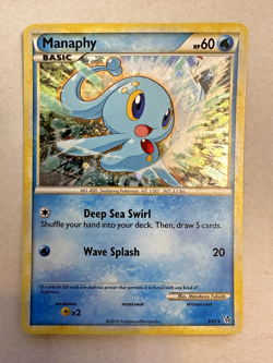 Pokemon Cards Manaphy 3/95 Holo Rare Heartgold & Soulsilver Unleashed NM - Image 1
