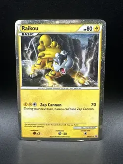 Pokemon Raikou HGSS19 HeartGold & SoulSilver Cosmos Holo Black Star Promo - Image 1