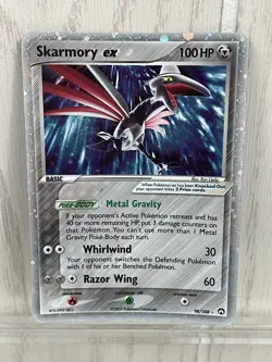 Pokemon SKARMORY EX Card EX POWER KEEPERS Set 98/108 Rare Holo Played - Image 1