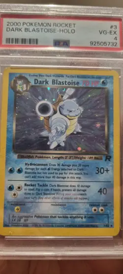 PSA 4 2000 Pokemon Rocket #3 Dark Blastoise Holo With Swirl - Image 1