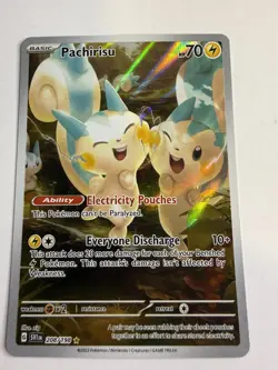 Pokemon TCG Pachirisu 208/198 Scarlet And Violet Illustration Rare - NM - Image 1