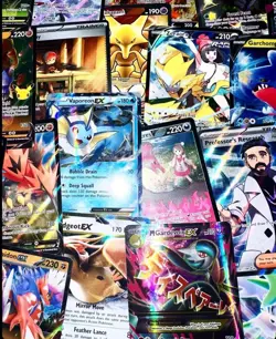 100 ALL HOLOGRAPHIC POKEMON CARDS! + 2 EX/GX/V HIT LOT HOLOS FOILS REVERSE - Image 1