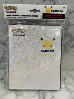 POKEMON TRADING CARD GAME PIKACHU TRAIN ON BINDER PORTFOLIO ALBUM W/ JUMBO CARD - Image 1