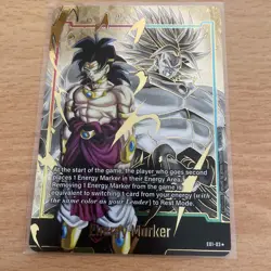 Broly Energy Marker Gold E01-03 Dragon Ball Fusion World Card English - Image 1
