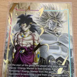 Broly Energy Marker Gold E01-03 Dragon Ball Fusion World Card English - Image 2