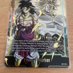 Broly Energy Marker Gold E01-03 Dragon Ball Fusion World Card English - Image 3