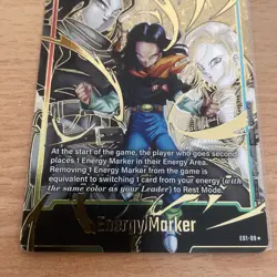 Android 17 18 Energy Marker Gold E01-09 Dragon Ball Fusion World Card English - Image 3