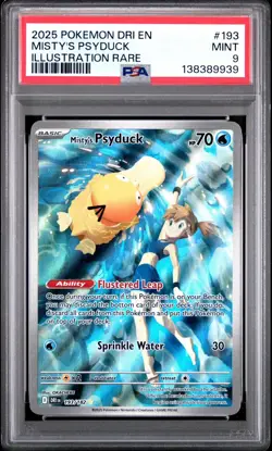 PSA 9 2025 POKEMON DRI EN-DESTINED RIVALS ILLUSTRATION RARE #193 MISTY'S PSYDUCK - Image 1